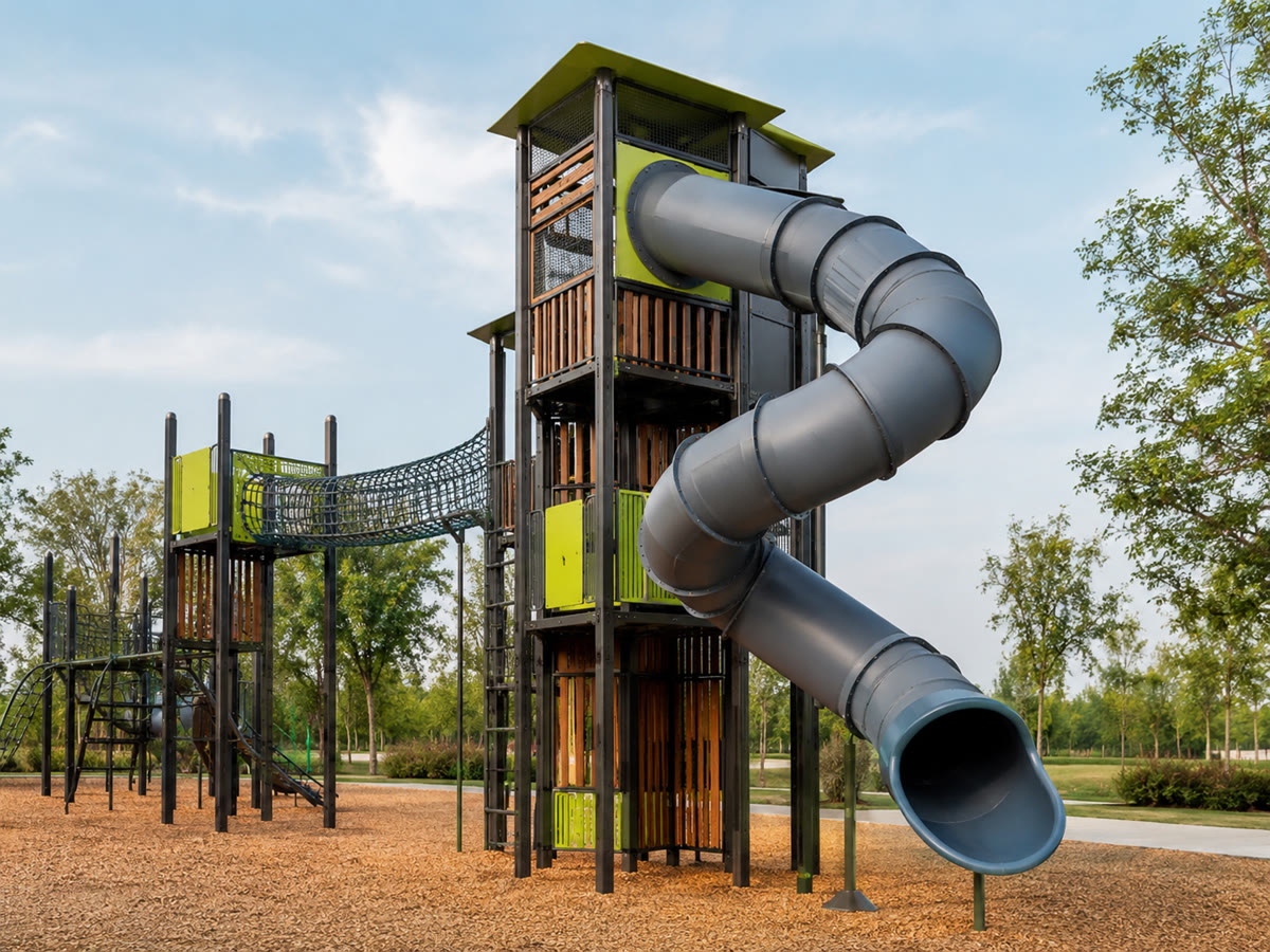 Tüp kaydıraklı oyun parkı